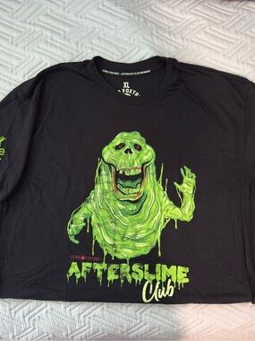 Zero Foxtrot Afterslime Club Black T-Shirt XL Slimer GhostBusters